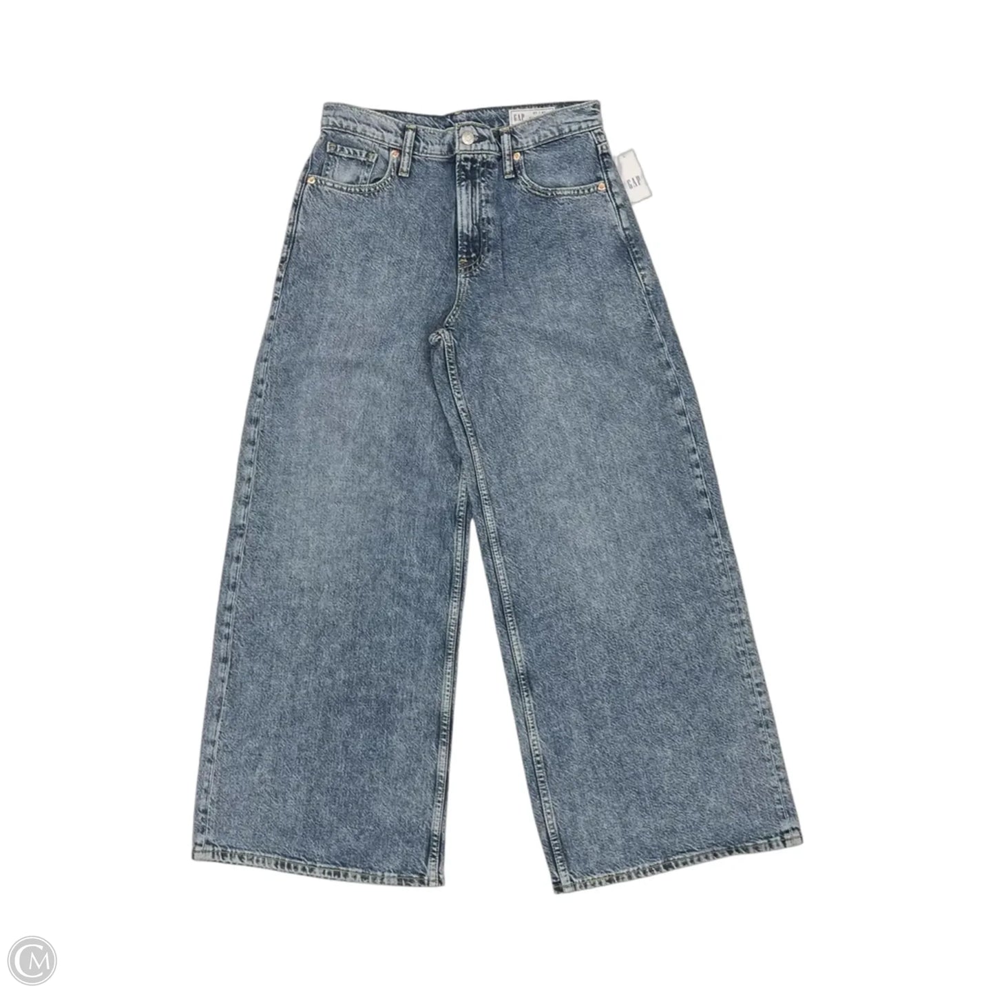 Jeans Straight By Gap In Blue Denim, Size: 4