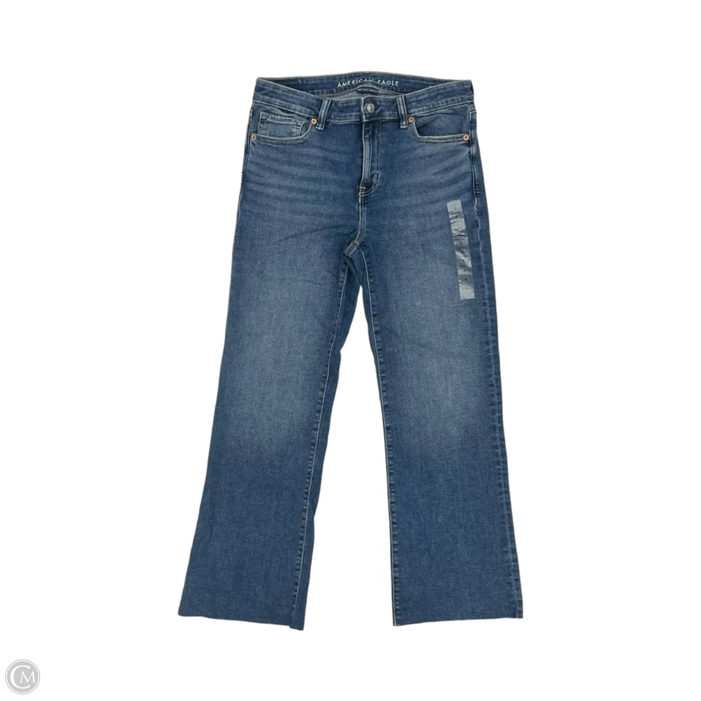 Jeans Cropped By American Eagle In Blue Denim, Size: 4