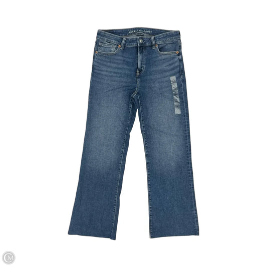 Jeans Cropped By American Eagle In Blue Denim, Size: 4