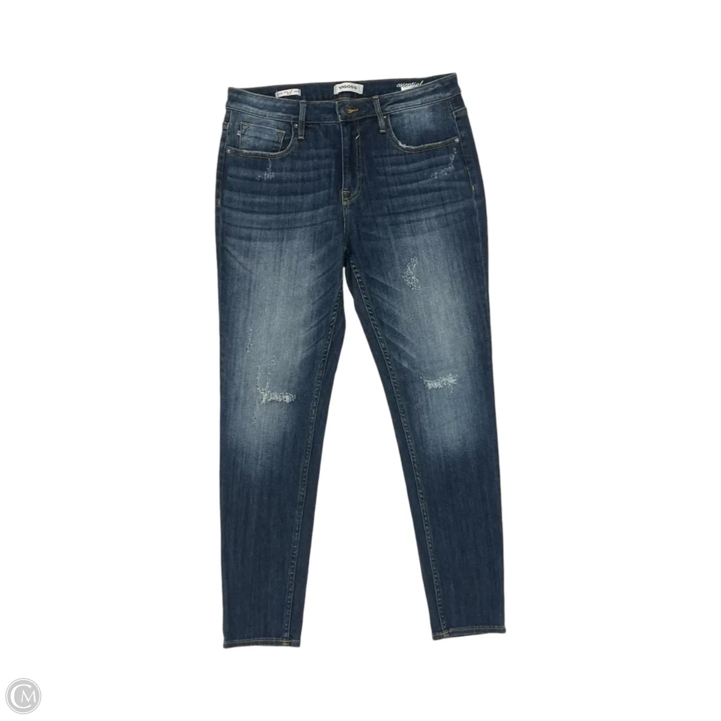 Jeans Skinny By Vigoss In Blue Denim, Size: 14