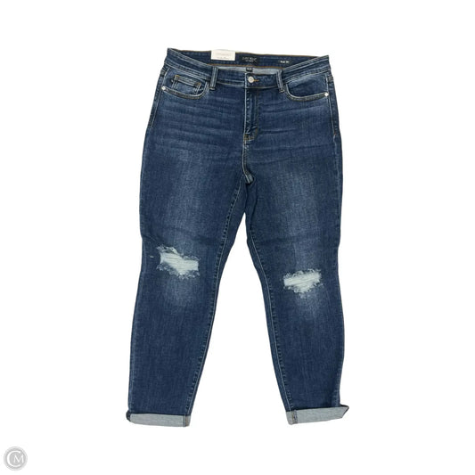 Jeans Skinny By Judy Blue In Blue Denim, Size: 14
