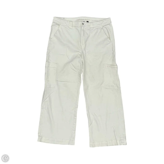 Jeans Wide Leg By American Eagle In White Denim, Size: 18