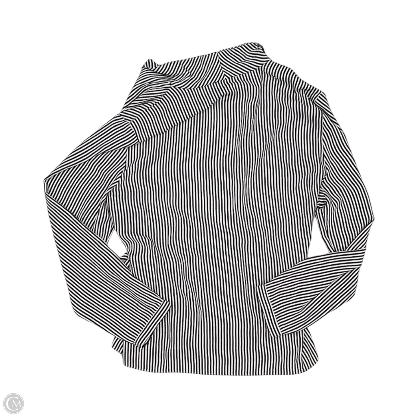 Blouse Long Sleeve By Adrianna Papell In Black & Cream, Size: Xl