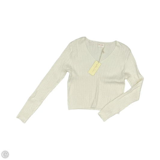 Sweater By Allie Rose In Cream, Size: L