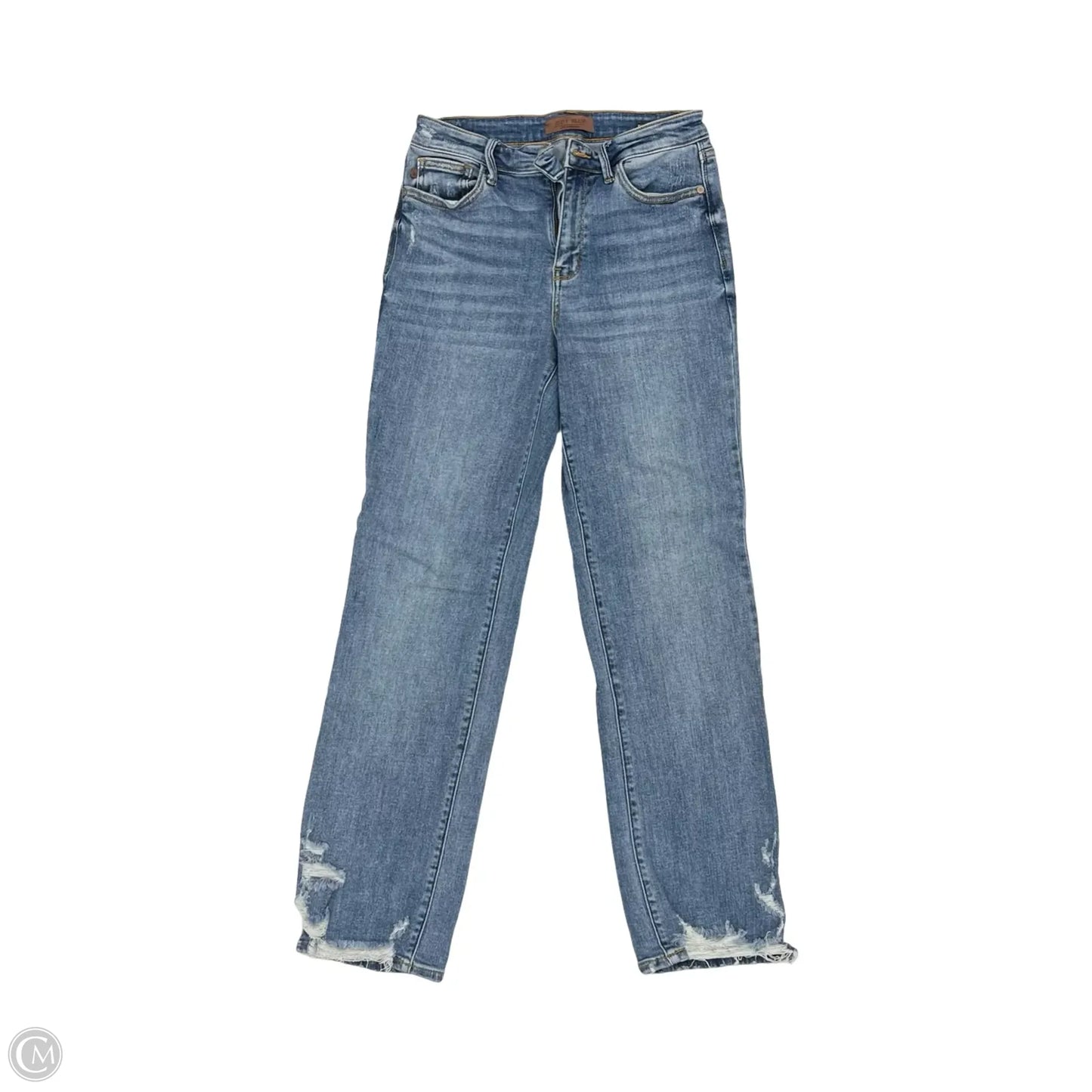 Jeans Straight By Judy Blue In Blue Denim, Size: 4