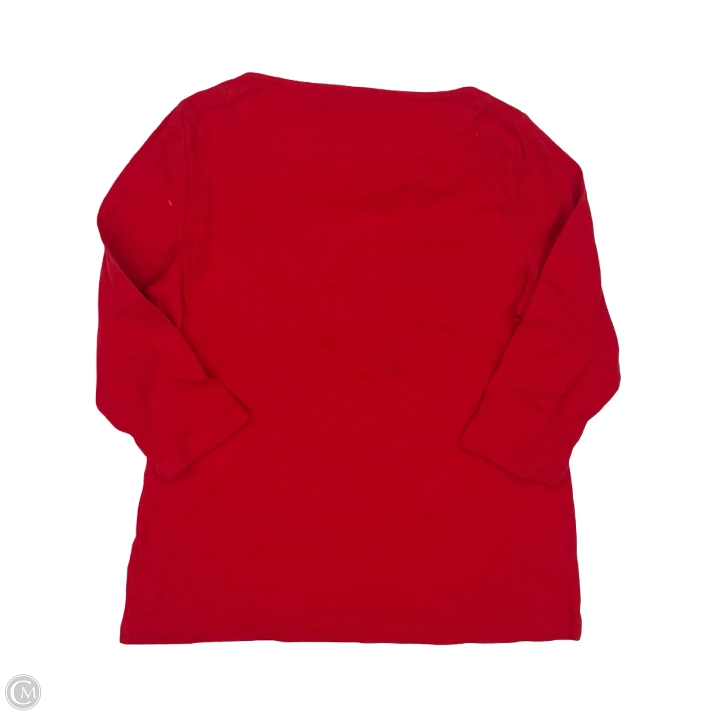 Top 3/4 Sleeve By Croft And Barrow In Red, Size: S