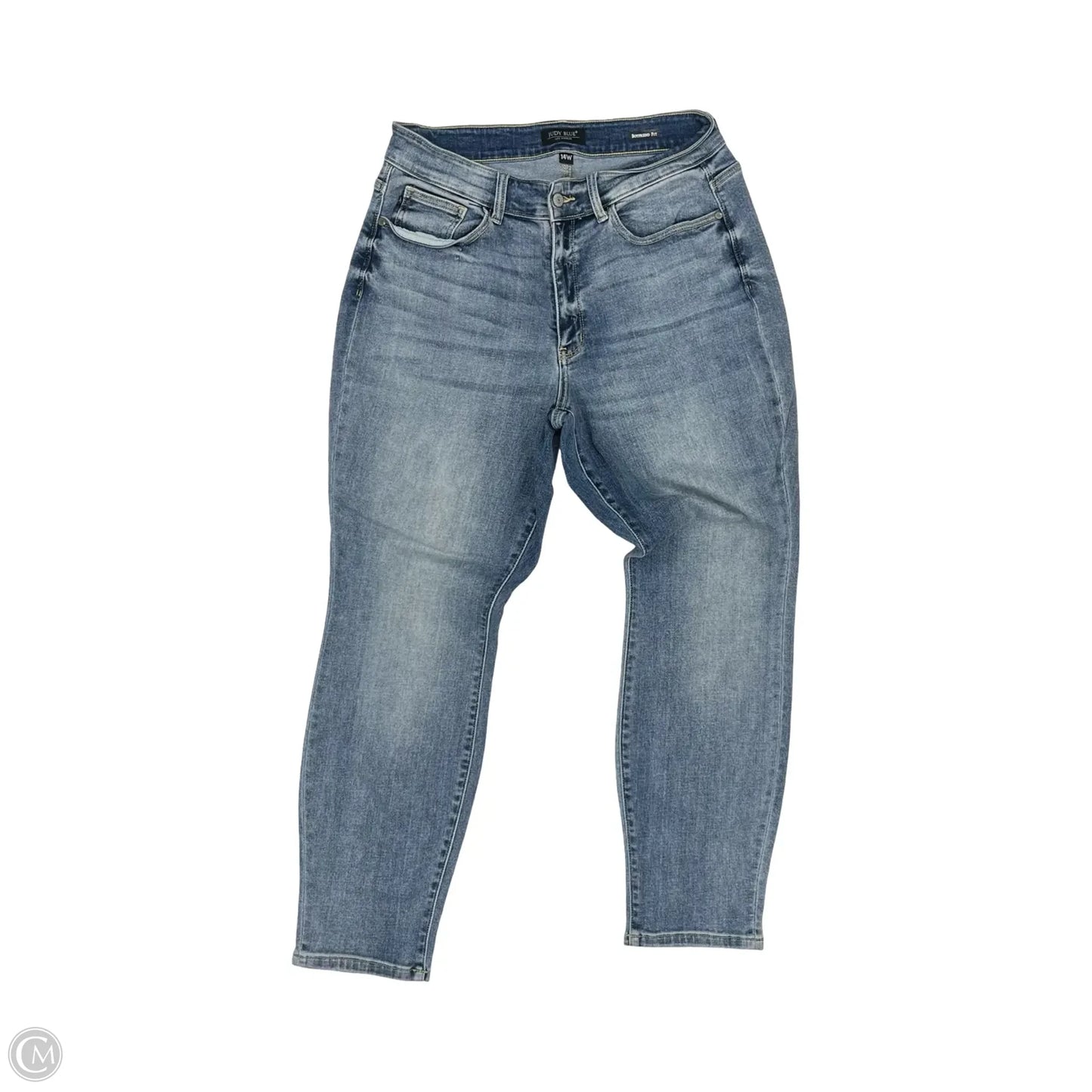 Jeans Boyfriend By Judy Blue In Blue Denim, Size: 14