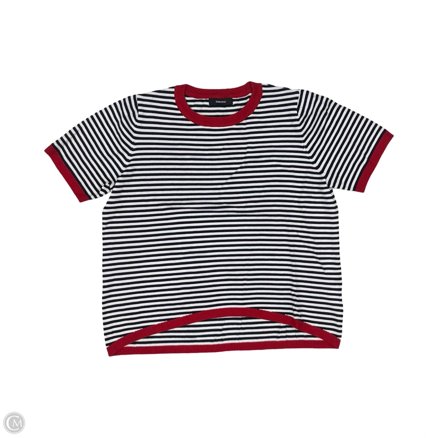 Sweater Short Sleeve By Dokotoo In Blue Red & White, Size: Xl
