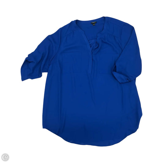 Blouse 3/4 Sleeve By Torrid In Blue, Size: 3x