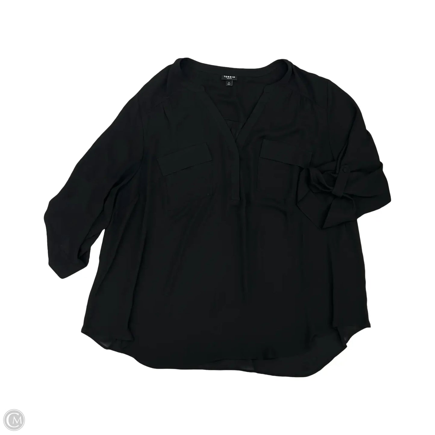 Blouse 3/4 Sleeve By Torrid In Floral Print, Size: 3x
