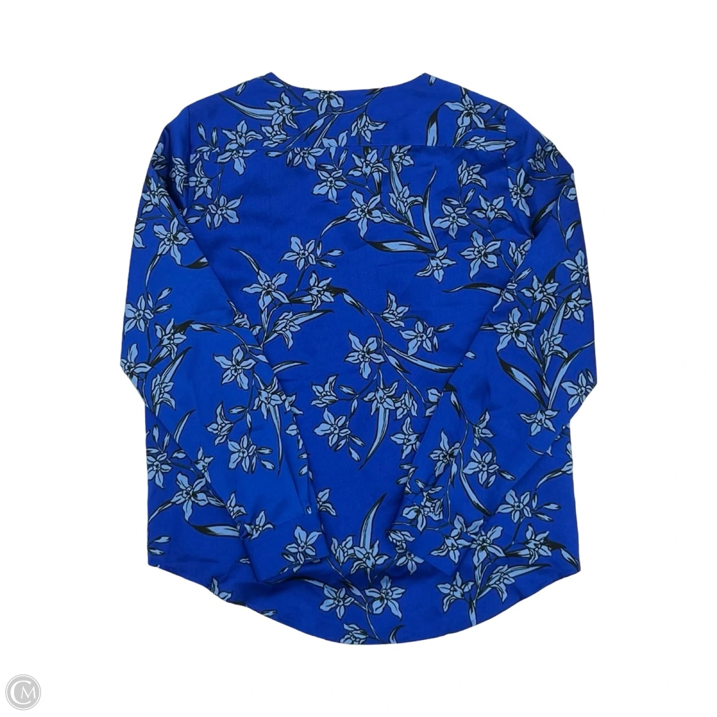 Blouse Long Sleeve By Vince Camuto In Blue, Size: Xs