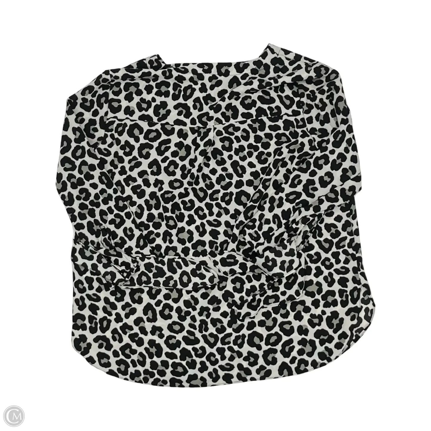 Blouse LS Designer By Michael Kors In Leopard Print, Size: M