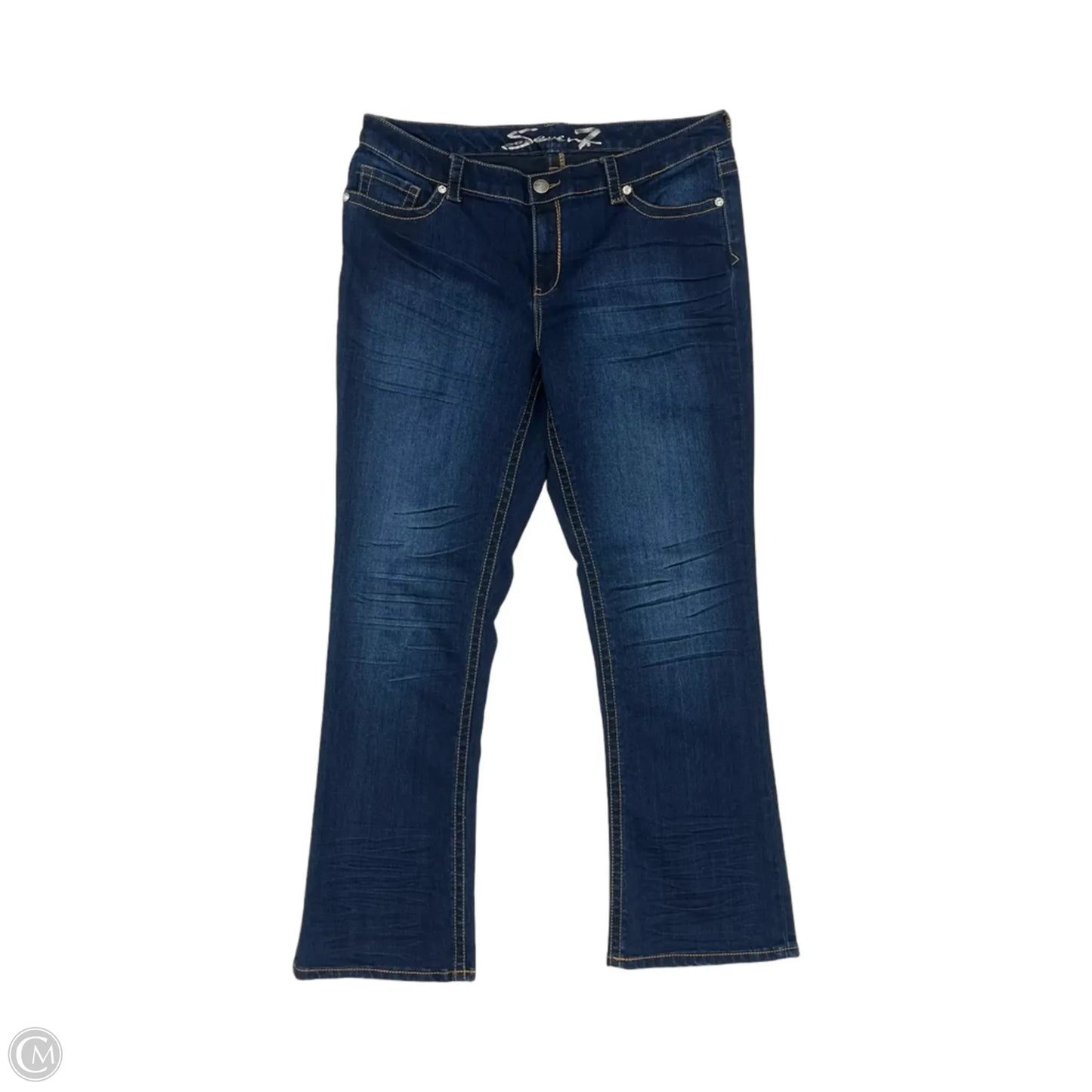 Jeans Boot Cut By Seven 7 In Blue Denim, Size: 20