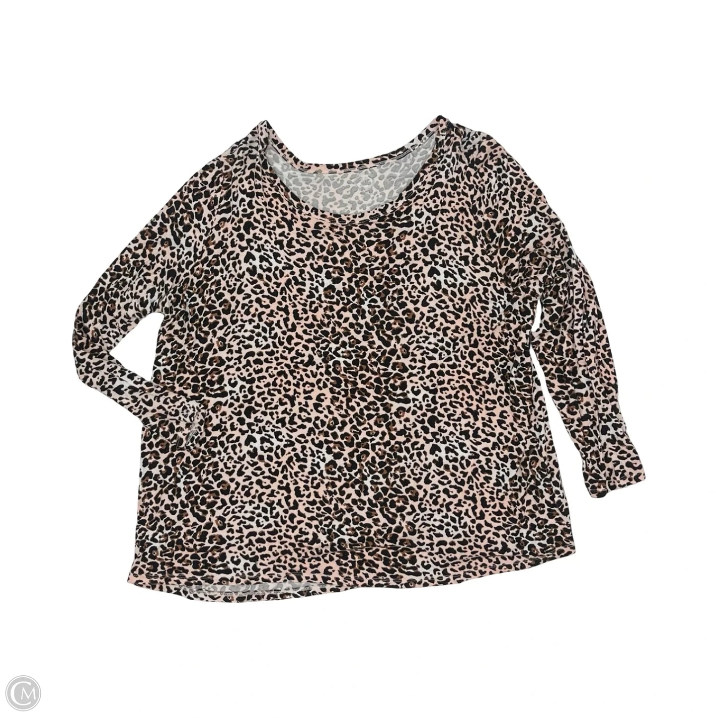 Top Long Sleeve By Maurices In Leopard Print, Size: 2x