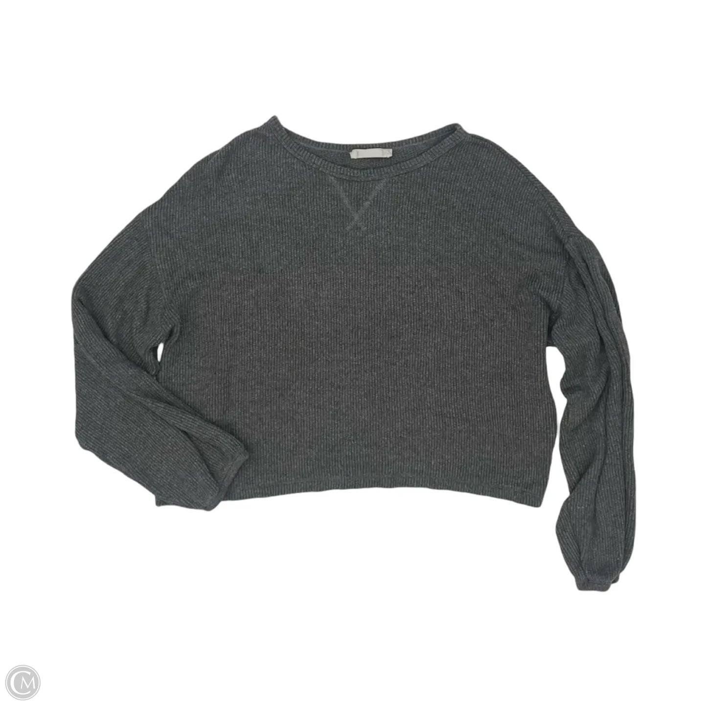 Top Long Sleeve By Double Zero In Grey, Size: S