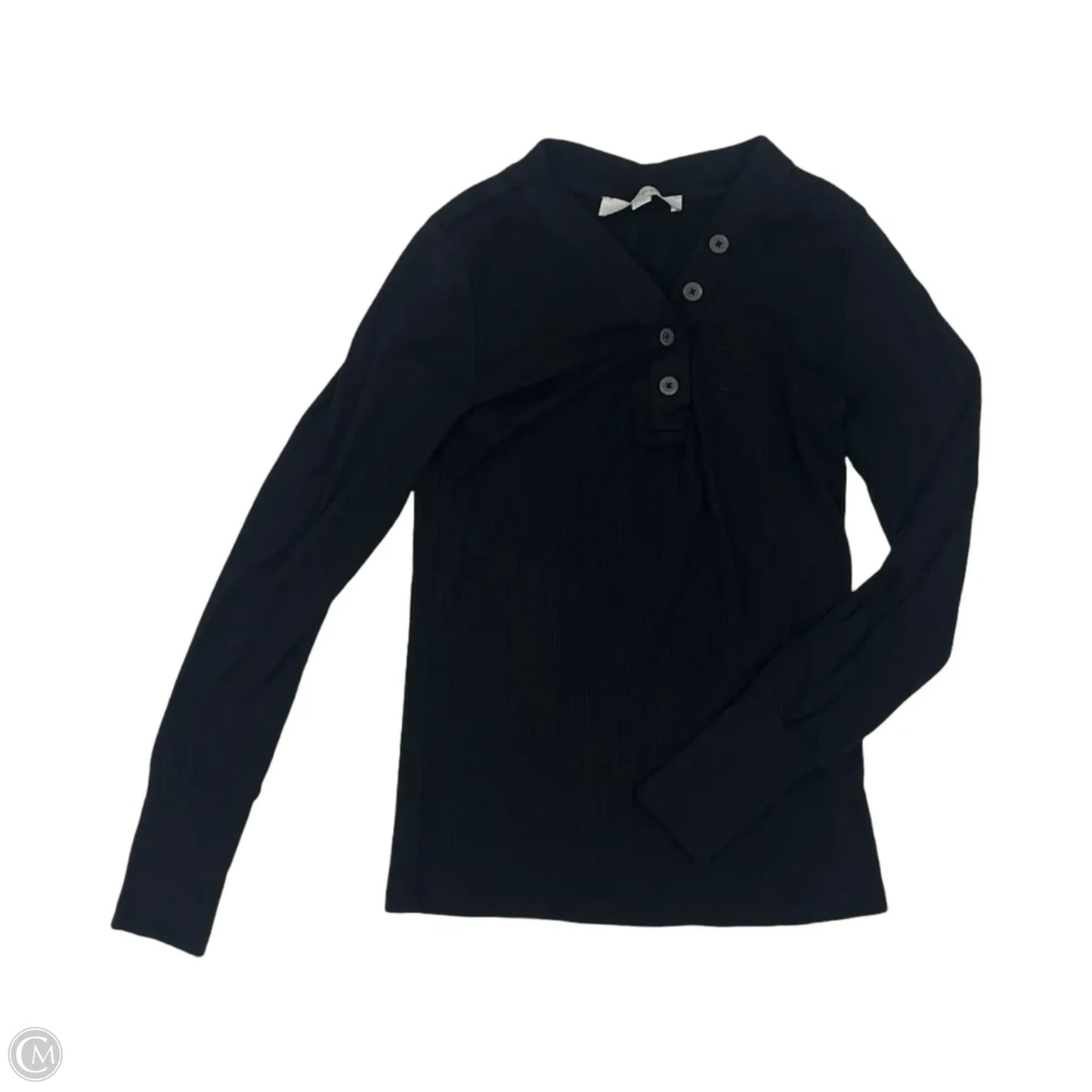 Top Long Sleeve By Oggi In Black, Size: S