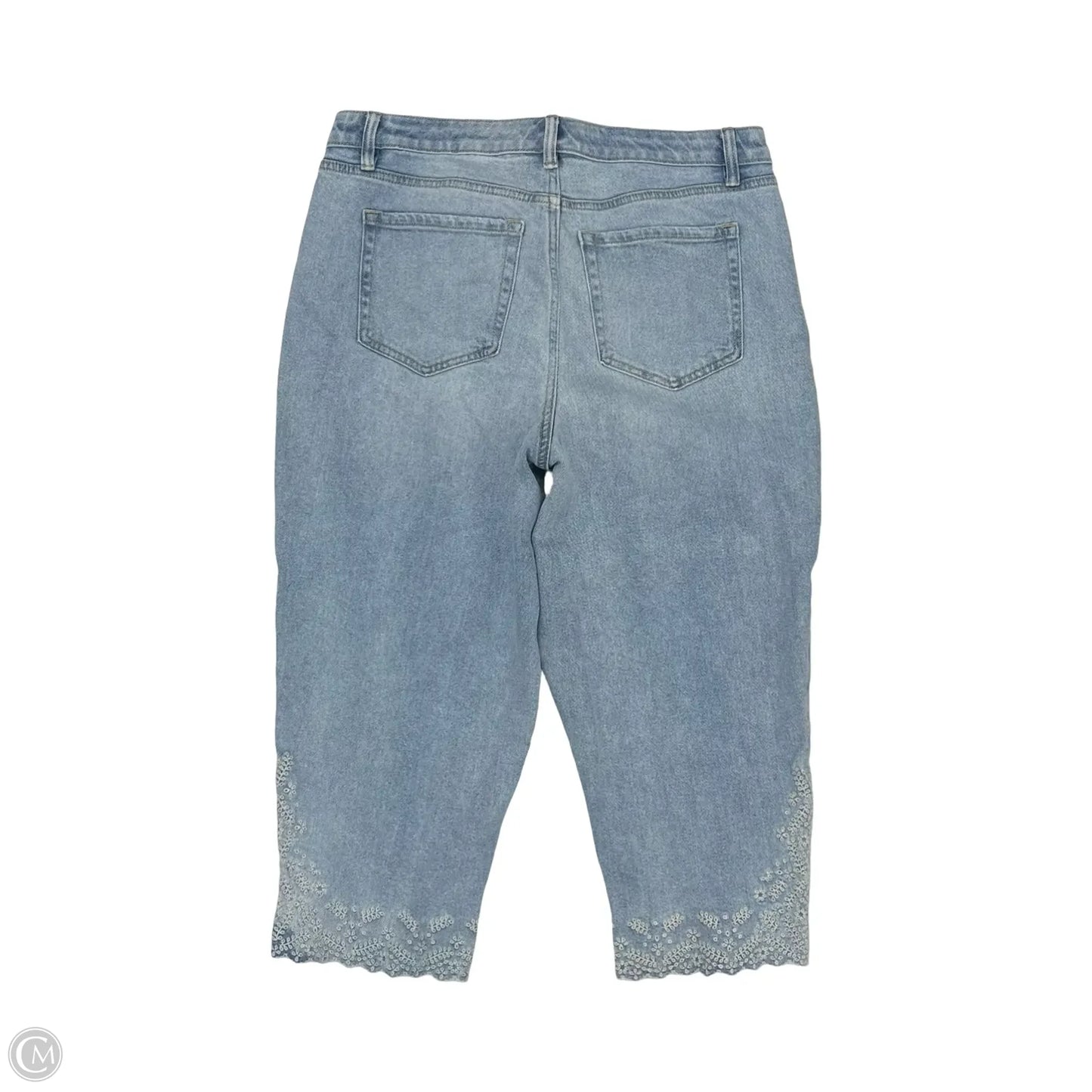 Jeans Cropped By Lane Bryant In Blue Denim, Size: 14