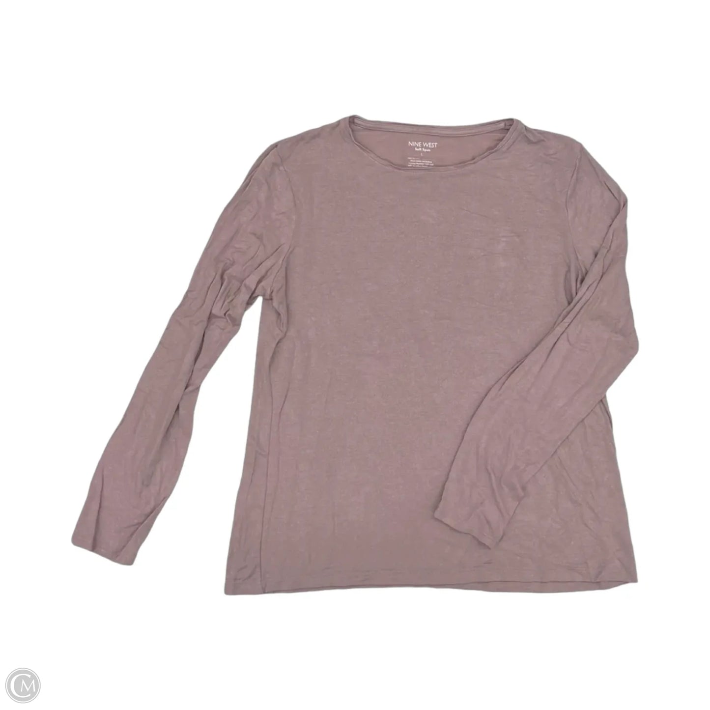 Top Long Sleeve By Nine West In Pink, Size: L