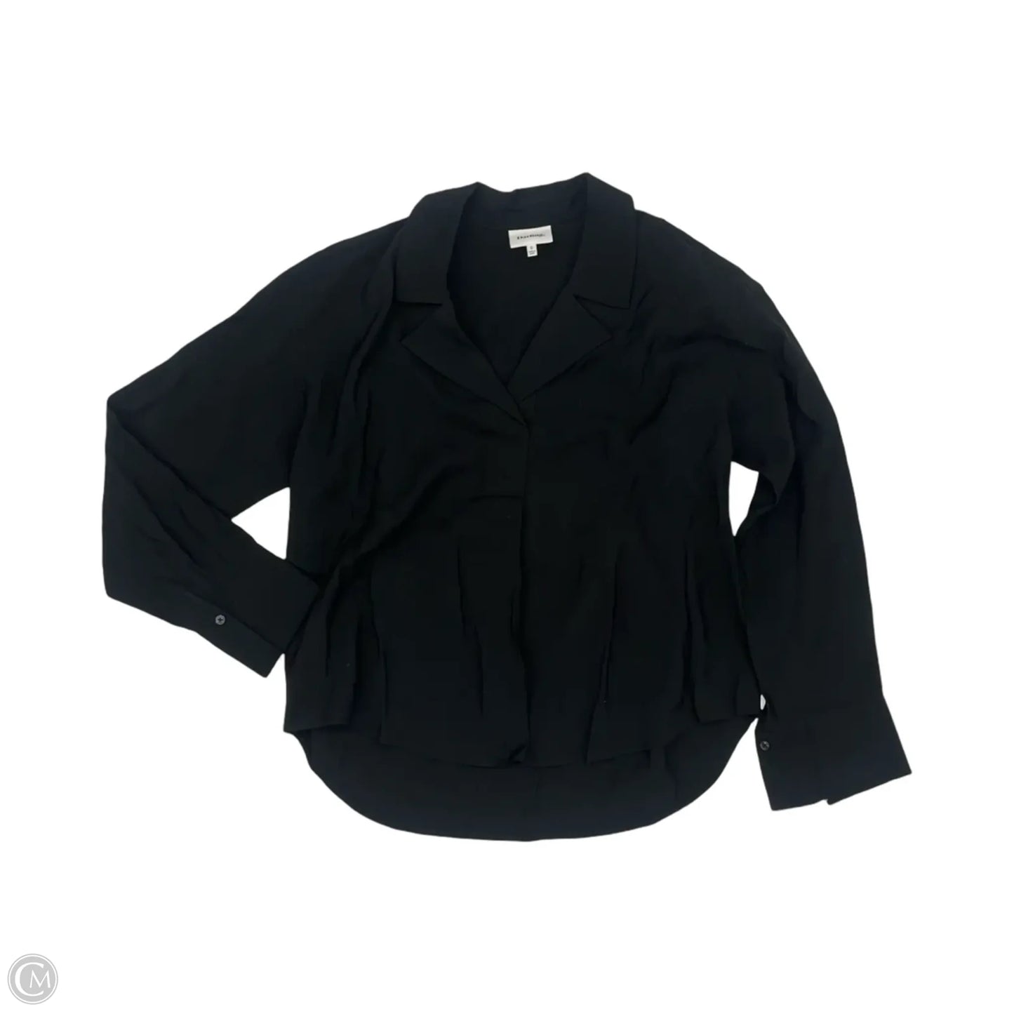Blouse Long Sleeve By Clothes Mentor In Black, Size: S