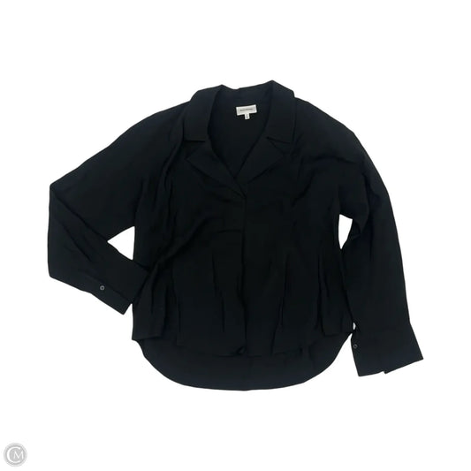 Blouse Long Sleeve By Clothes Mentor In Black, Size: S