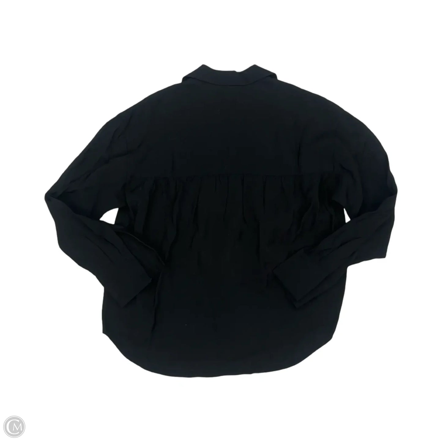 Blouse Long Sleeve By Clothes Mentor In Black, Size: S