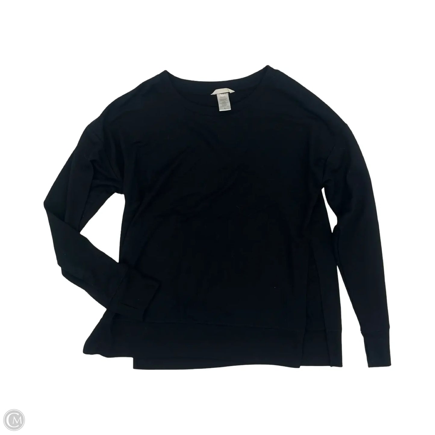 Top Long Sleeve By Jockey In Black, Size: L