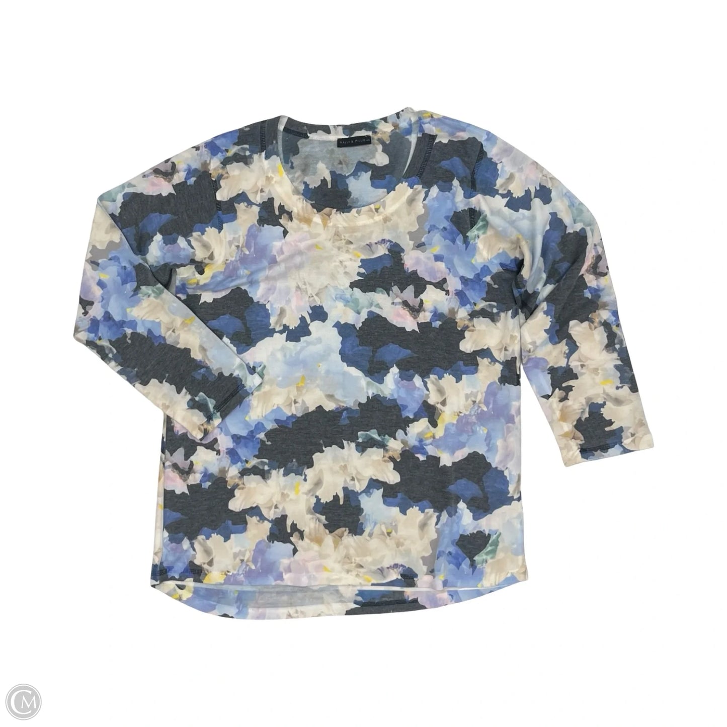 Top 3/4 Sleeve By Nally And Millie In Floral Print, Size: L