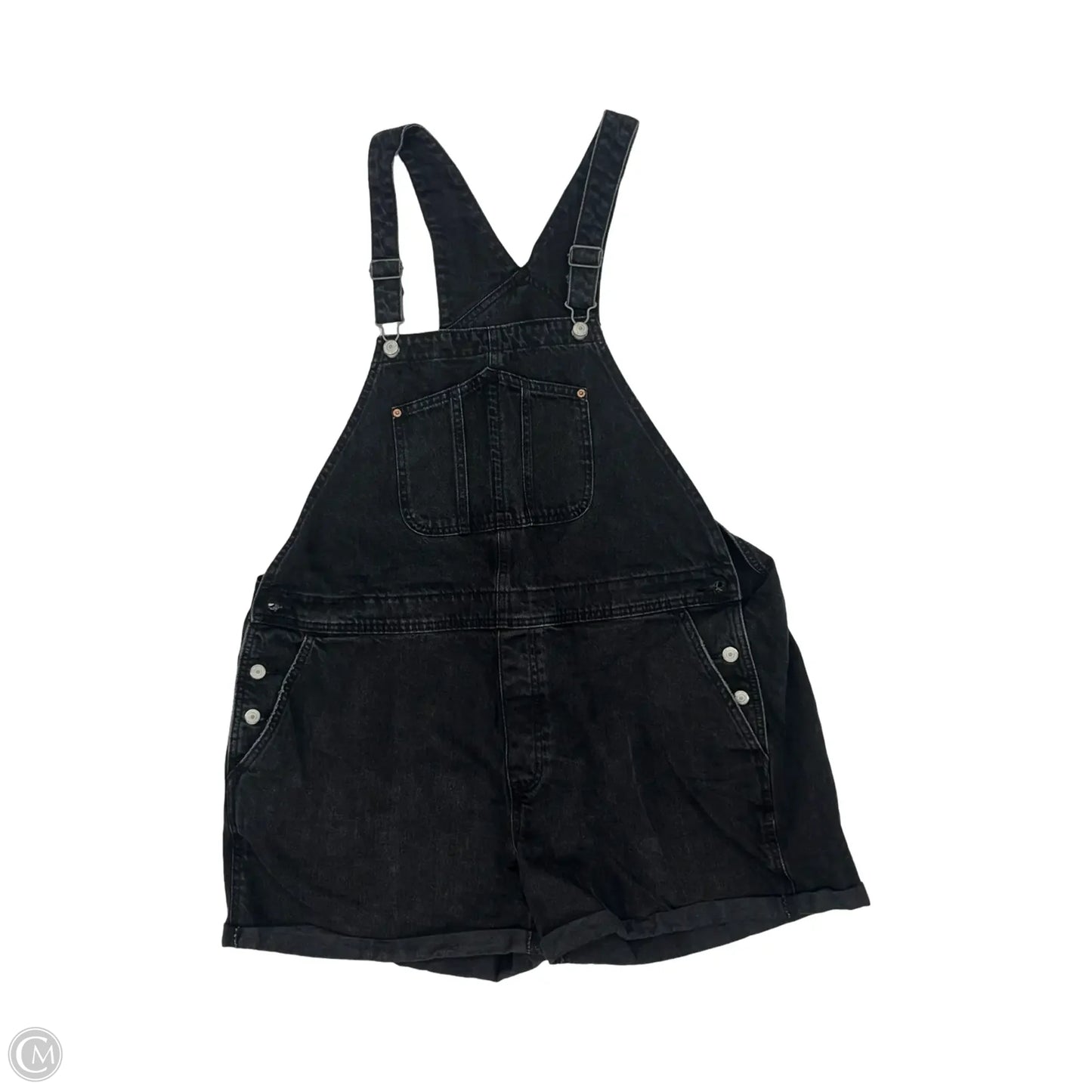 Shortalls By Old Navy In Black Denim, Size: Xxl