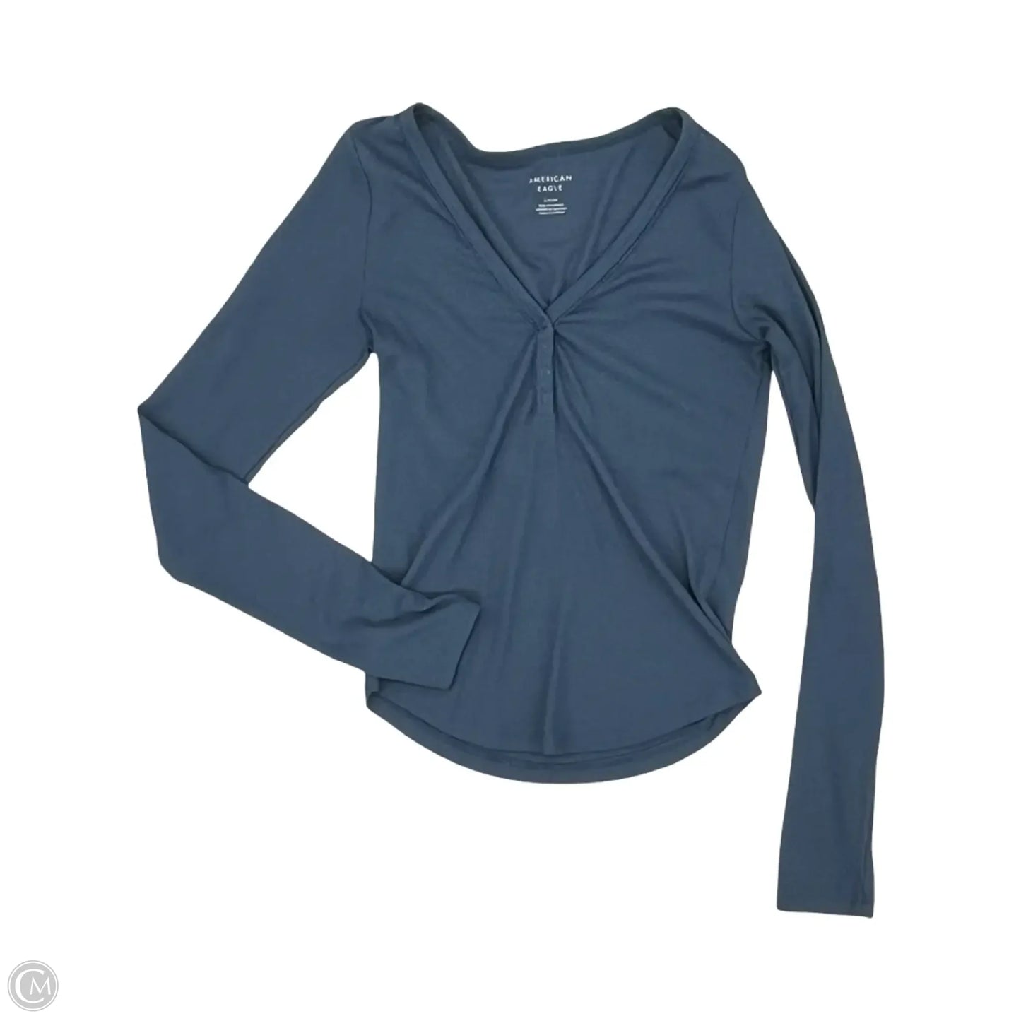 Top Long Sleeve By American Eagle In Blue, Size: S