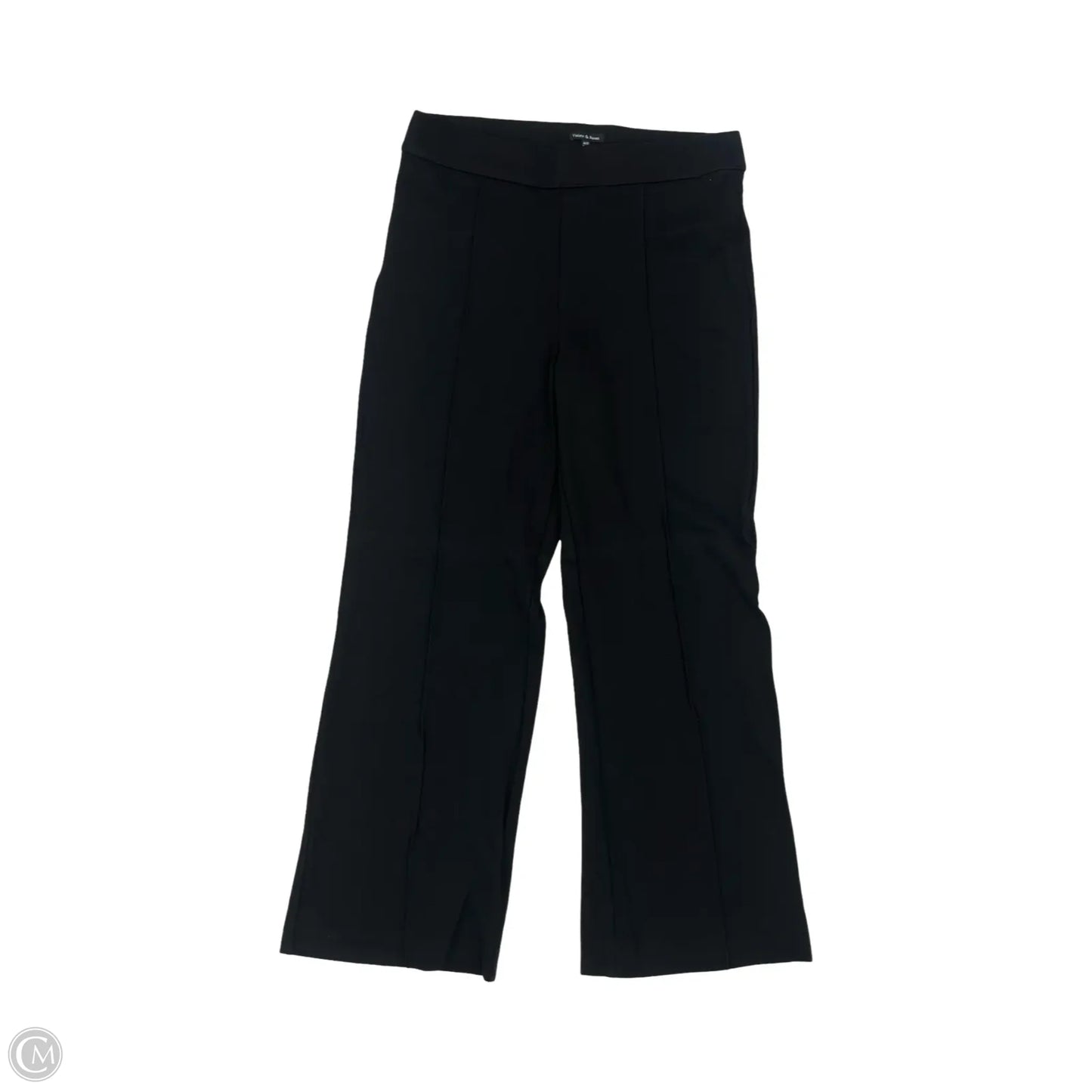 Jeans Wide Leg By Liverpool In Black Denim, Size: 14
