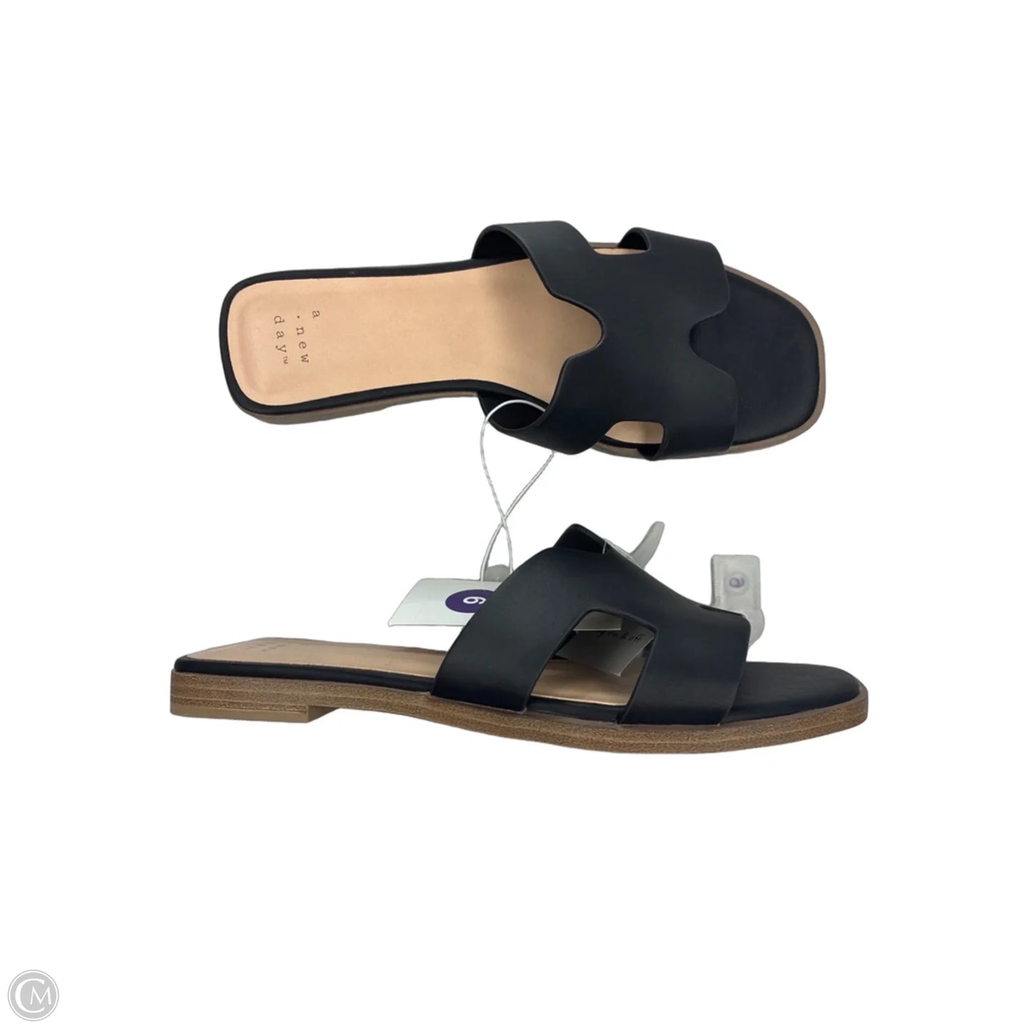 Sandals Flats By A New Day In Black, Size: 6