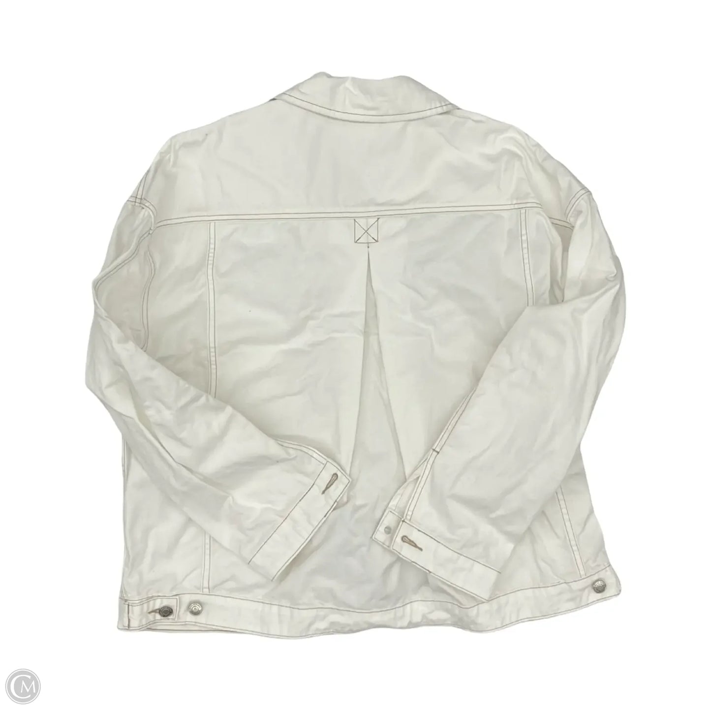 Jacket Denim By Thread And Supply In Cream Denim, Size: Xl