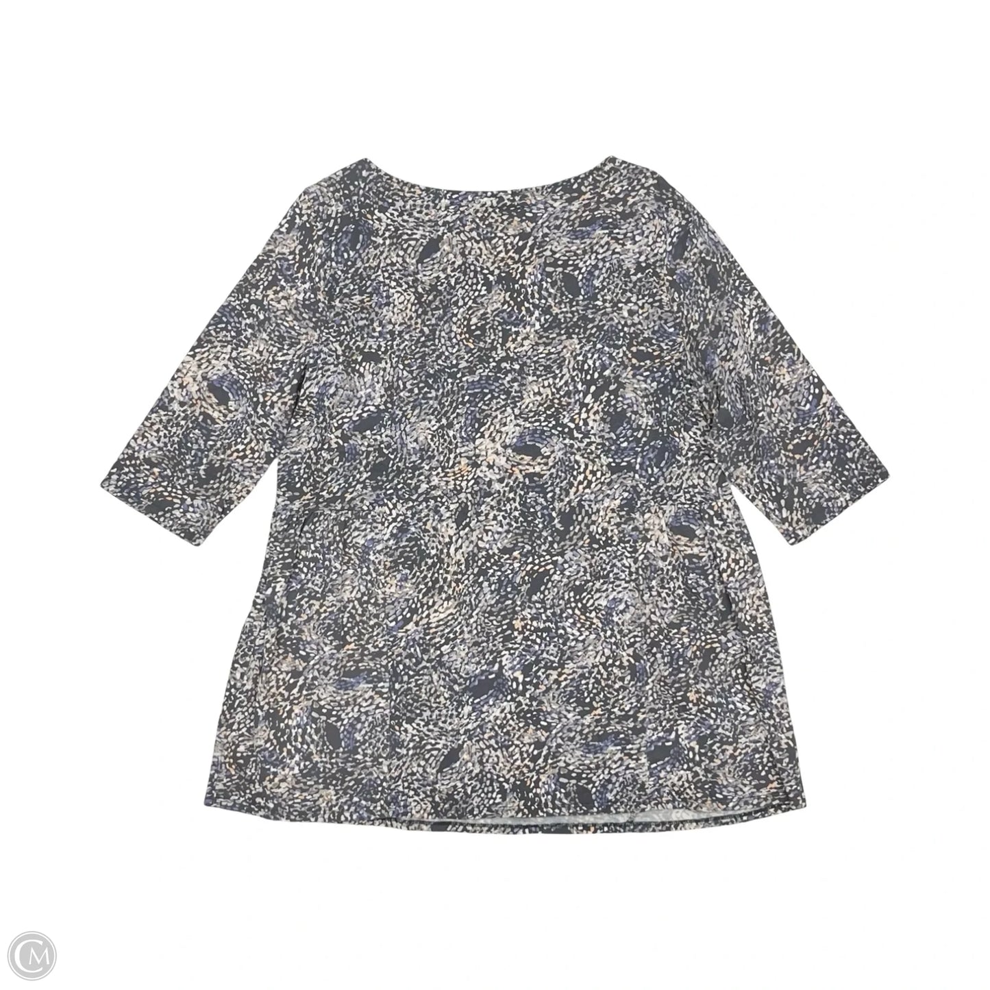 Top 3/4 Sleeve By Pure Jill In Grey & Purple, Size: L