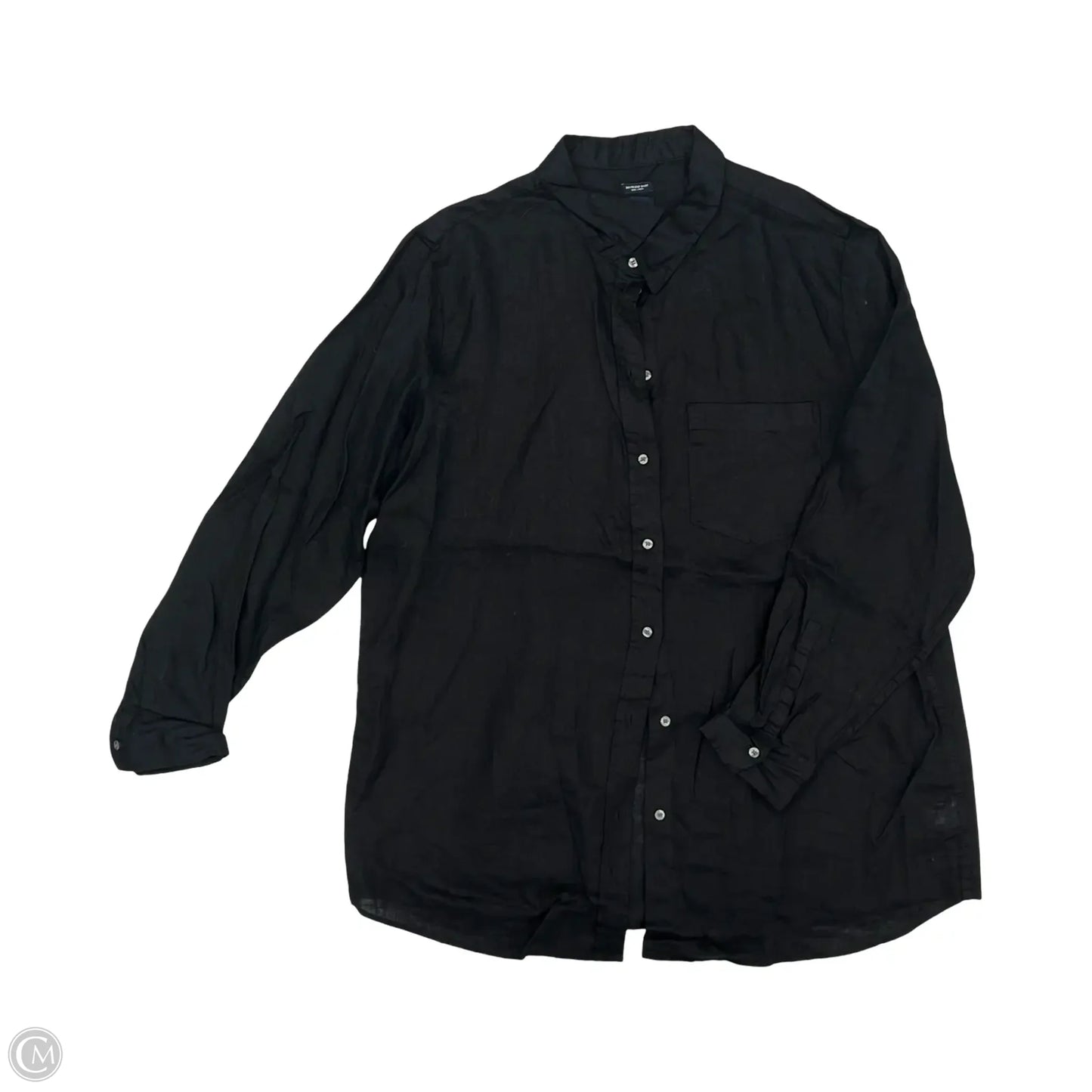 Blouse Long Sleeve By Gap In Black, Size: Xl