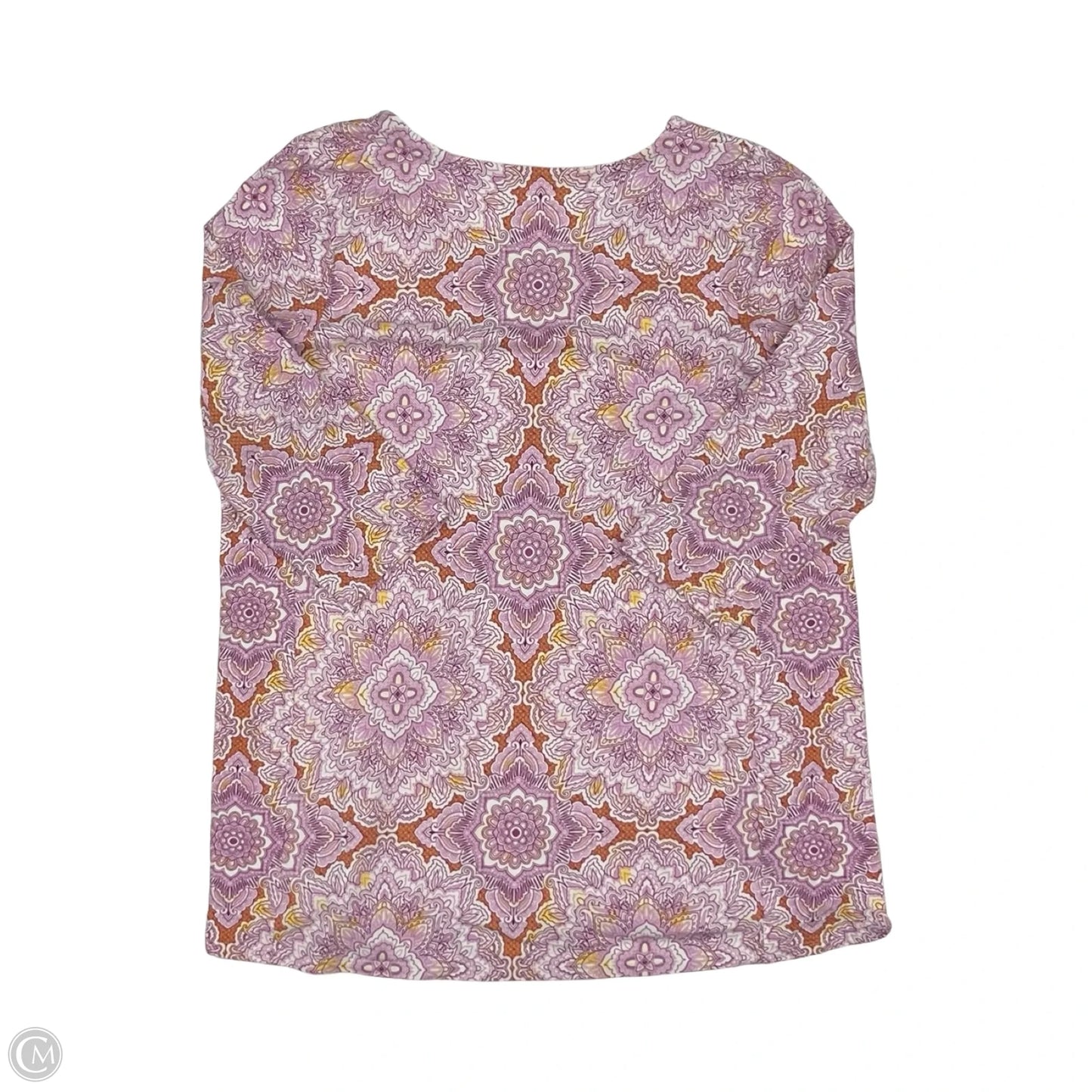 Top Long Sleeve By J. Jill In Orange & Purple, Size: L