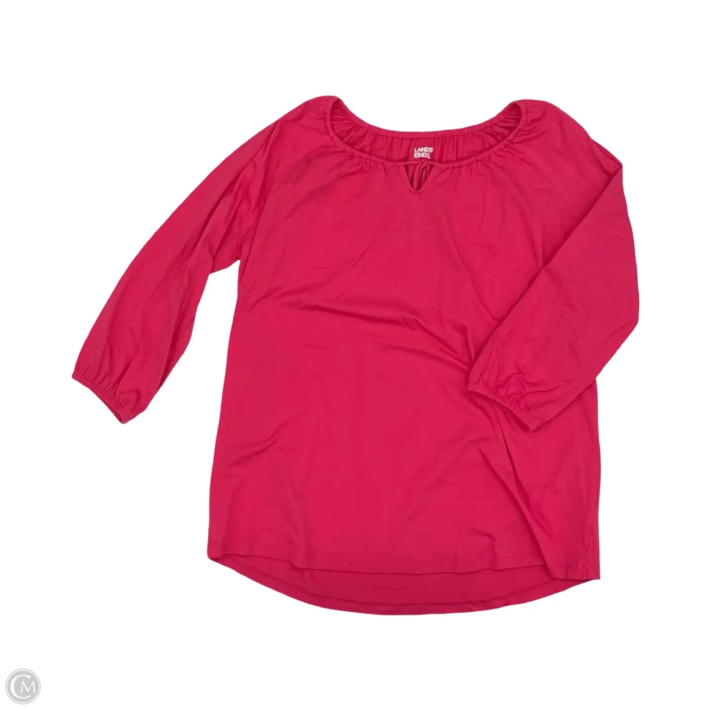 Top 3/4 Sleeve By Lands End In Pink, Size: Xl
