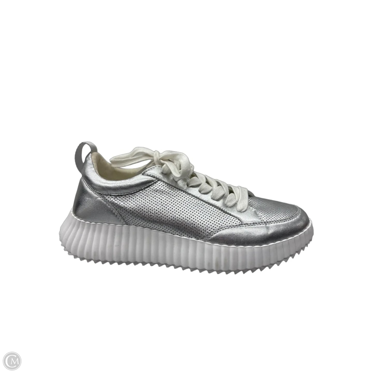 Shoes Sneakers By Steve Madden In Silver, Size: 8