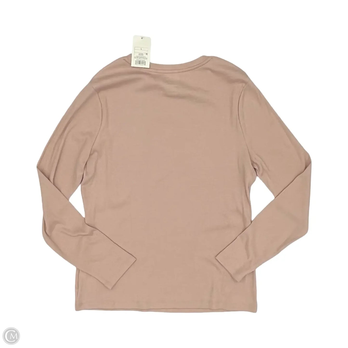 Top Long Sleeve By A New Day In Tan, Size: L