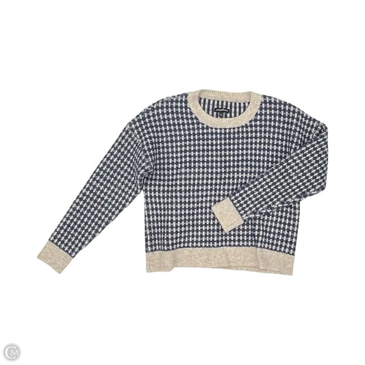 Sweater By Clothes Mentor In Blue & Cream, Size: L