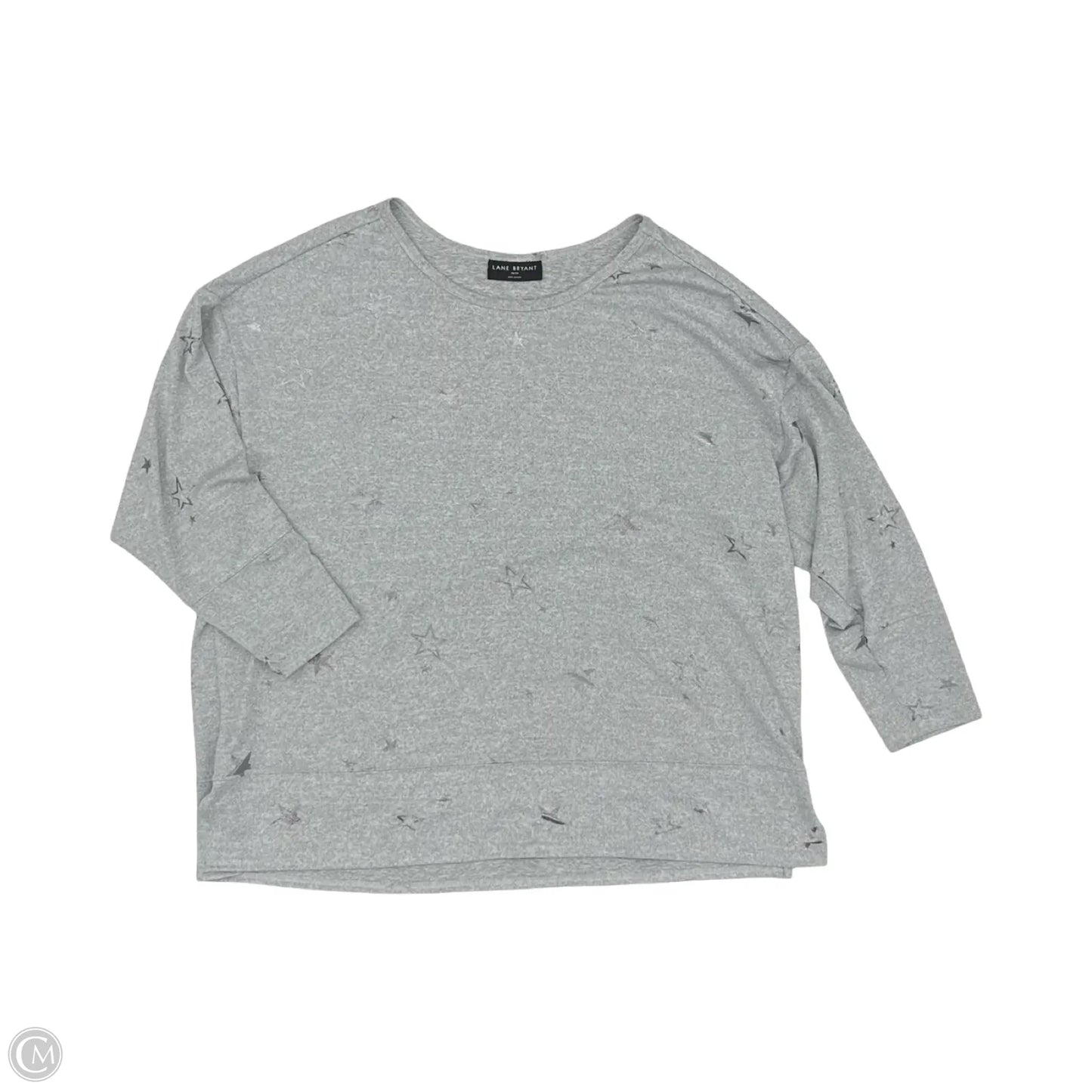 Top Long Sleeve By Lane Bryant In Grey, Size: 1x