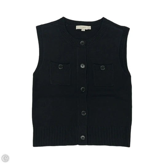 Vest Sweater By Loft In Black, Size: Xs