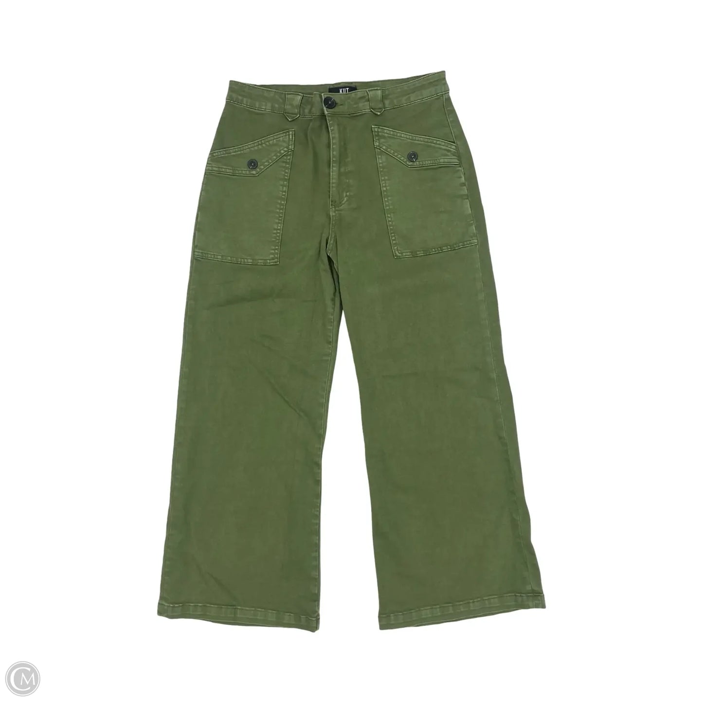 Jeans Wide Leg By Kut In Green, Size: 12
