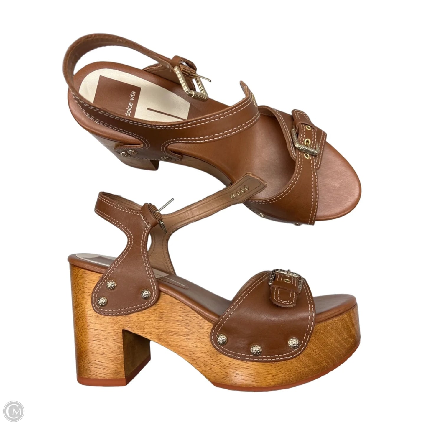 Sandals Heels Block By Dolce Vita In Brown, Size: 8