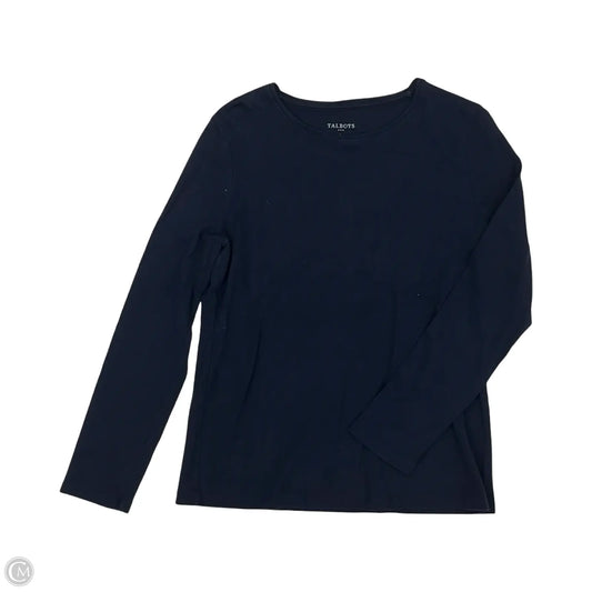 Top Long Sleeve By Talbots In Navy, Size: L