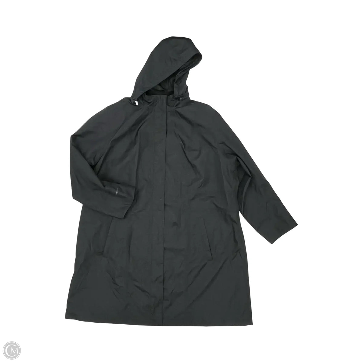 Coat Raincoat By Eddie Bauer In Black, Size: 3x