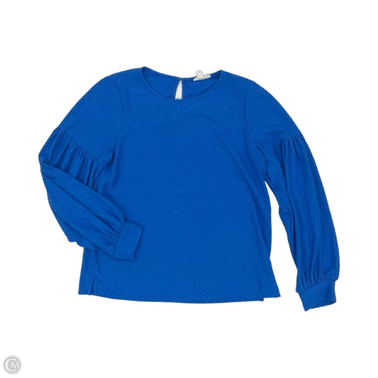 Blouse Long Sleeve By Clothes Mentor In Blue, Size: M