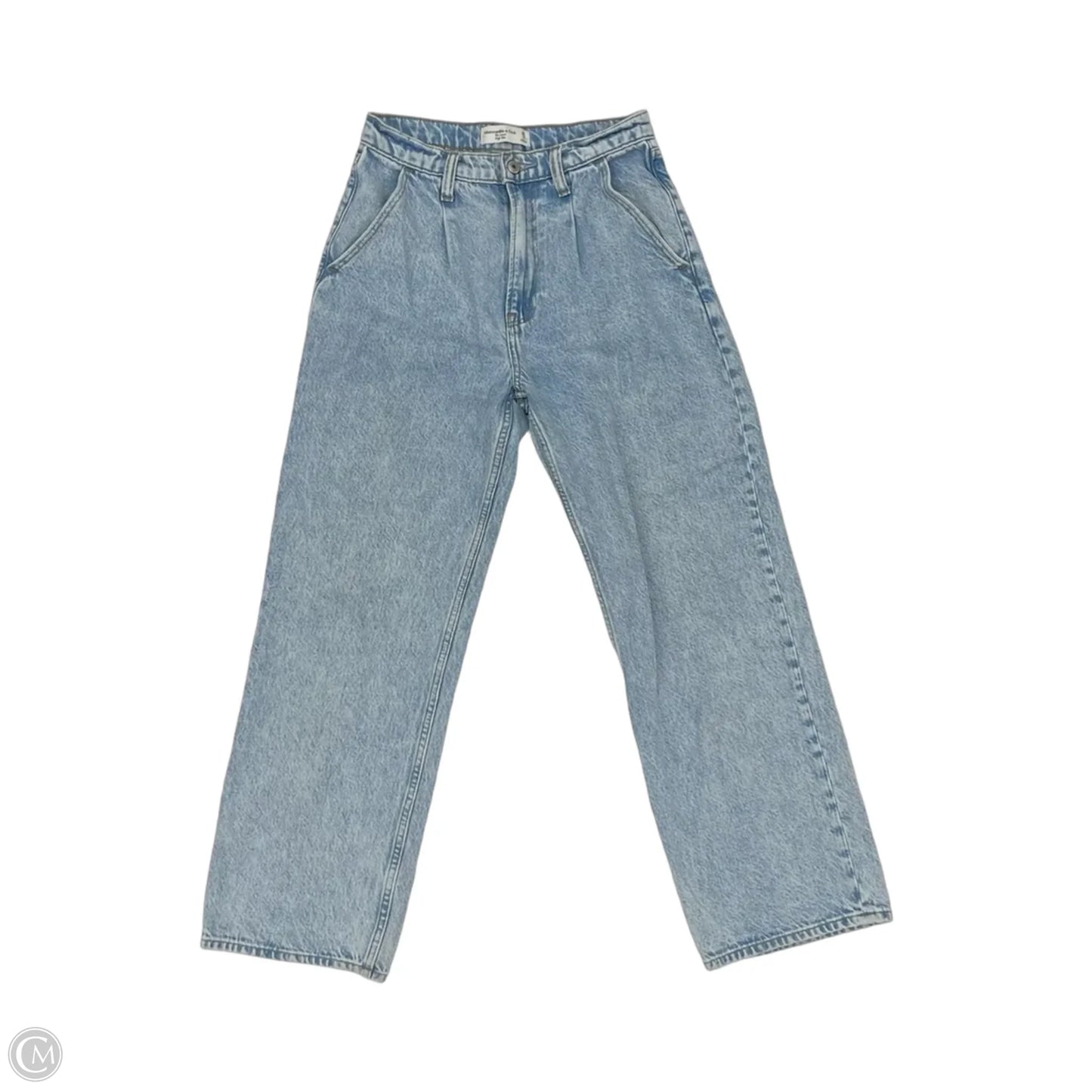 Jeans Straight By Abercrombie And Fitch In Blue Denim, Size: 0
