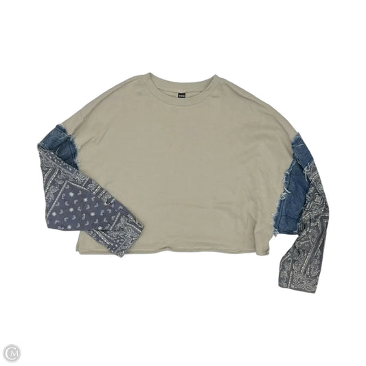 Top Long Sleeve By Shein In Blue & Brown, Size: S