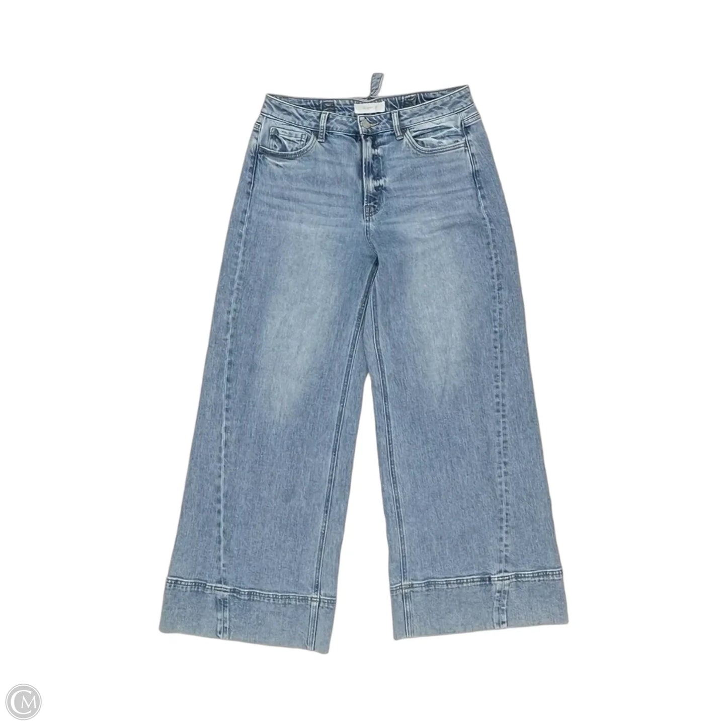 Jeans Wide Leg By Vervet In Blue Denim, Size: 8