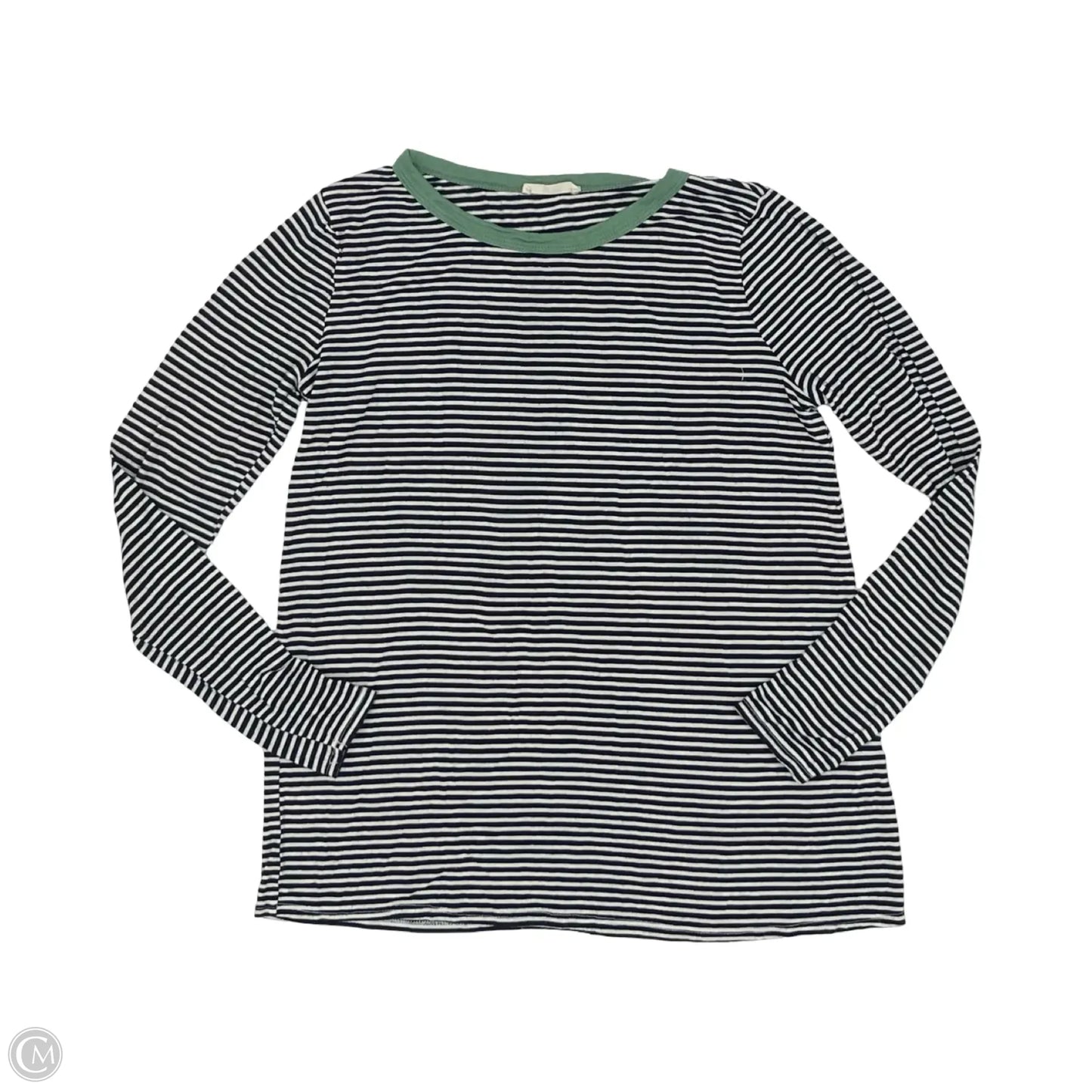 Top Long Sleeve By Clothes Mentor In Blue & Cream, Size: M